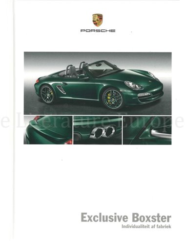 2010 PORSCHE BOXSTER EXCLUSIVE HARDCOVER PROSPEKT NIEDERLÄNDISCH