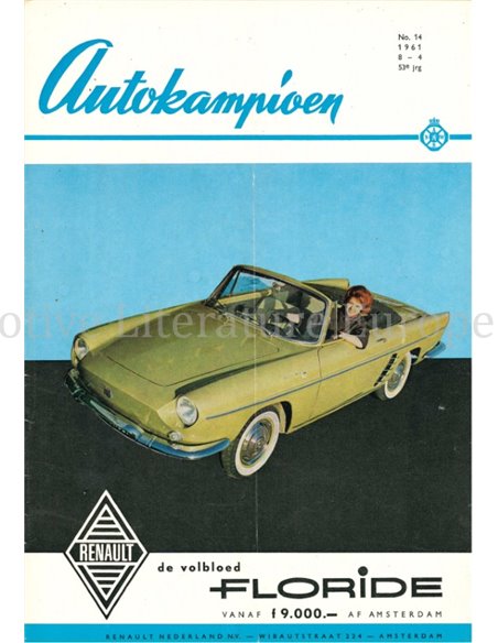 1961 AUTOKAMPIOEN MAGAZINE 14 NEDERLANDS