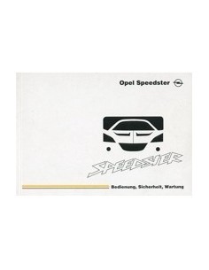 2001 OPEL SPEEDSTER INSTRUCTIEBOEKJE DUITS