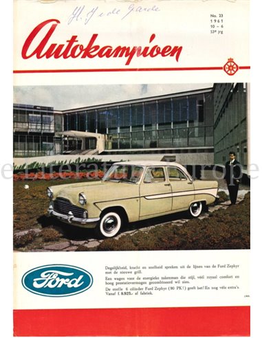 1961 AUTOKAMPIOEN MAGAZIN 23 NIEDERLÄNDISCH