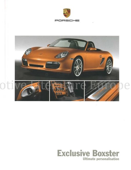 2008 PORSCHE BOXSTER EXCLUSIVE HARDCOVER BROCHURE ENGELS