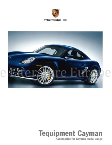 2007 PORSCHE CAYMAN TEQUIPMENT BROCHURE ENGELS (USA)