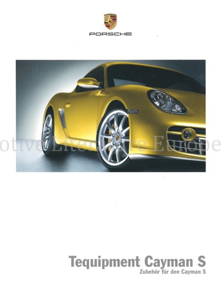 2006 PORSCHE CAYMAN S TEQUIPMENT BROCHURE GERMAN