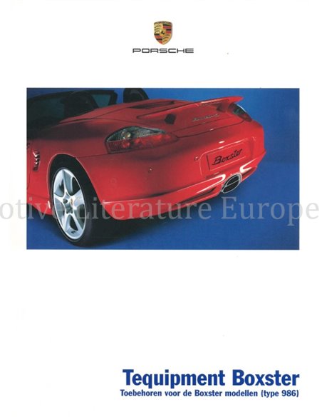 2006 PORSCHE BOXSTER S TEQUIPMENT BROCHURE DUTCH