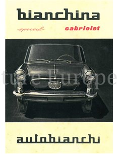 1960 AUTOBIANCHI BIANCHINA SPECIAL CABRIOLET BROCHURE DUITS