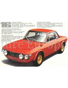1969 LANCIA FULVIA HF 1.3 / 1.6 BROCHURE ITALIAN 2