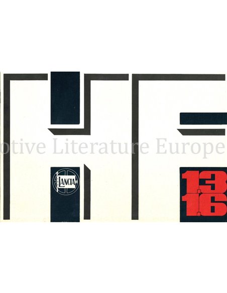 1969 LANCIA FULVIA HF 1.3 / 1.6 BROCHURE ITALIAANS