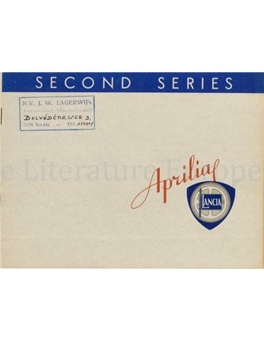 1939 LANCIA APRILIA PROSPEKT ENGLISCH