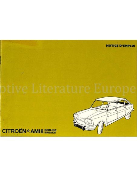 1975 CITROËN AMI8 OWNERS MANUAL FRENCH