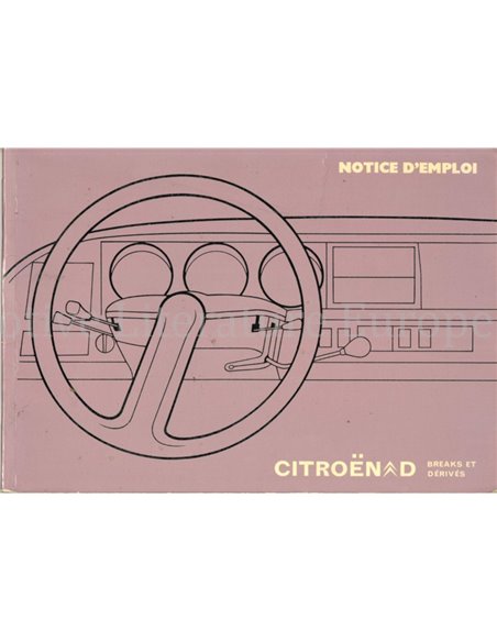 1973 CITROEN D DS SUPER SPECIAL INSTRUCTIEBOEKJE FRANS