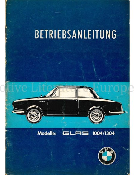 1966 GLAS 1004 / 1304 OWNERS MANUAL GERMAN