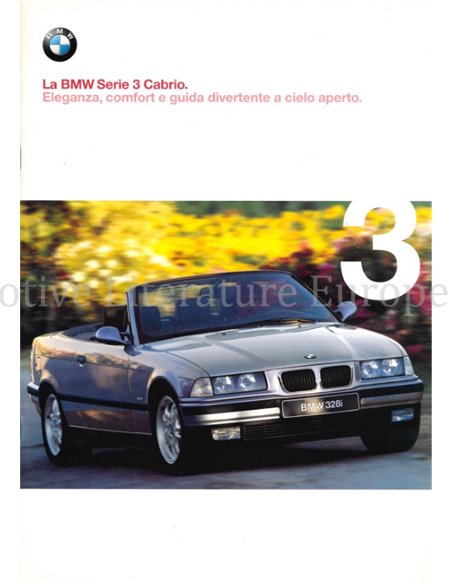 1998 BMW 3 SERIES CONVERTIBLE BROCHURE ITALIAN