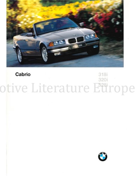1996 BMW 3 SERIE CABRIOLET BROCHURE DUITS