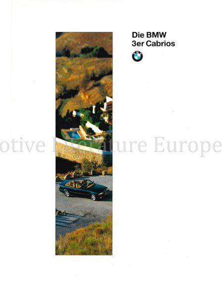 1995 BMW 3 SERIES CONVERTIBLE BROCHURE GERMAN