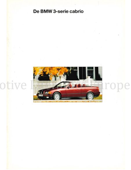 1994 BMW 3ER CABRIOLET PROSPEKT NIEDERLÄNDISCH