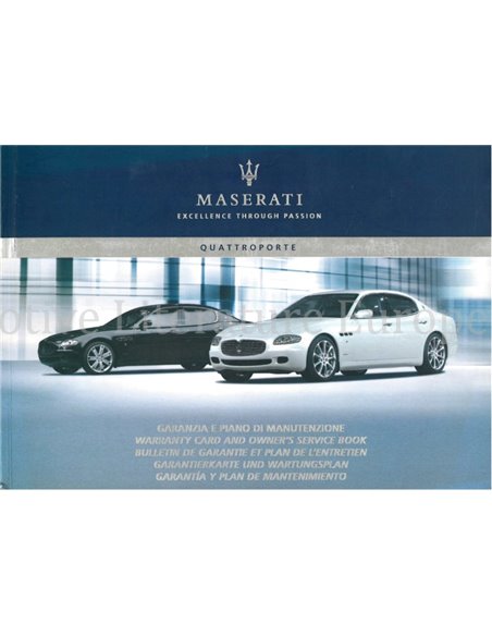 2007 MASERATI QUATTROPORTE V GARANTIE & ONDERHOUDSBOEKJE