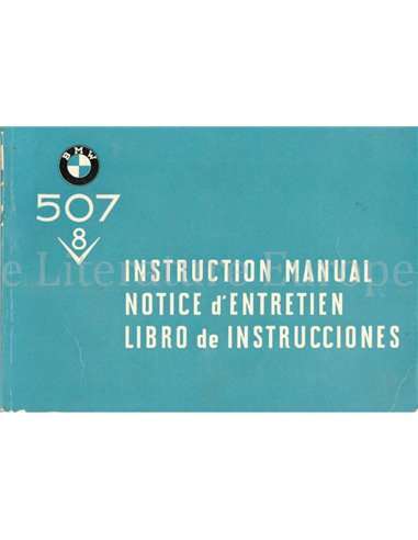 1957 BMW 507 COUPE CONVERTIBLE V8 OWNERS MANUAL ENGLISH FRENCH SPANISH