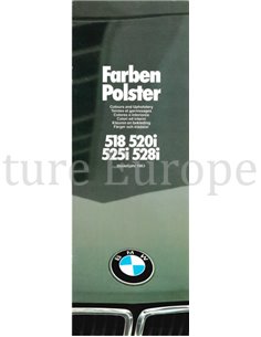 1983 BMW 5 SERIES COLOUR AND UPHOLSTERY BROCHURE