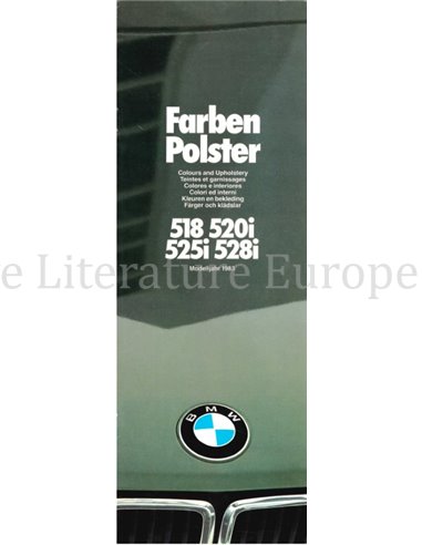 1983 BMW 5 SERIE KLEUREN EN BEKLEDING BROCHURE
