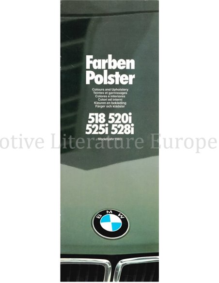 1983 BMW 5 SERIE KLEUREN EN BEKLEDING BROCHURE