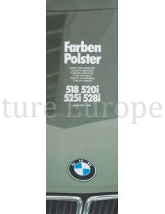 1982 BMW 5 SERIE KLEUREN EN BEKLEDING BROCHURE
