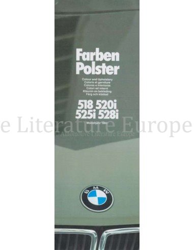 1982 BMW 5ER FARBEN UND POLSTER PROSPEKT