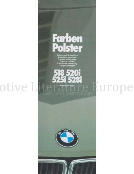 1982 BMW 5ER FARBEN UND POLSTER PROSPEKT