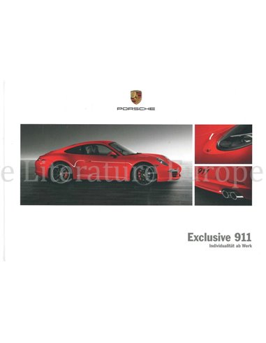 2012 PORSCHE 911 CARRERA EXCLUSIVE HARDBACK BROCHURE GERMAN