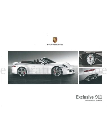 2013 PORSCHE 911 CARRERA EXCLUSIVE HARDBACK BROCHURE GERMAN