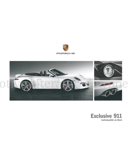 2013 PORSCHE 911 CARRERA EXCLUSIVE HARDBACK BROCHURE GERMAN
