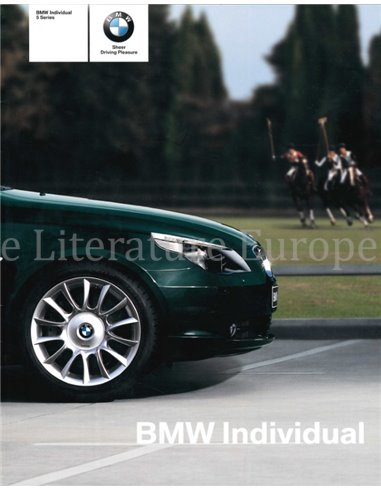 2004 BMW 5 SERIE SEDAN INDIVIDUAL BROCHURE ENGELS