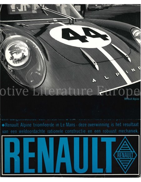 1964 ALPINE PORTFOLIO BROCHURE DUTCH