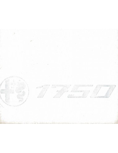 1969 ALFA ROMEO 1750 BERLINA BROCHURE NEDERLANDS