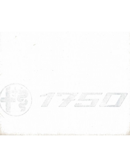 1969 ALFA ROMEO 1750 BERLINA BROCHURE NEDERLANDS