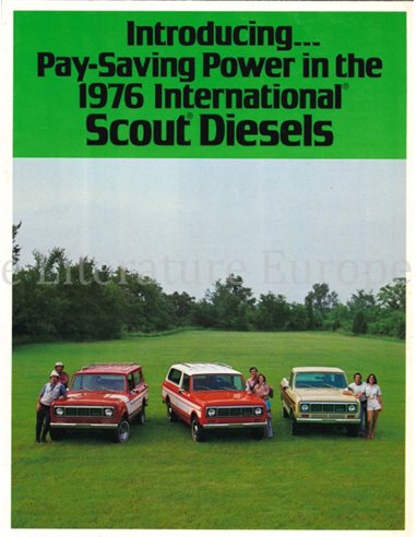 1976 INTERNATIONAL SCOUT DIESELS BROCHURE ENGLISH (US)