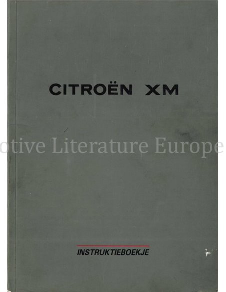 1989 CITROEN XM BETRIEBSANLEITUNG NIEDERLÄNDISCH