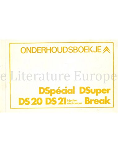 1972 CITROEN DS CLUB GARANTIE & ONDERHOUDS HANDLEIDING NEDERLANDS