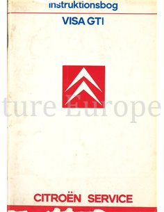1986 CITROËN VISA GTI BETRIEBSANLEITUNG NIEDERLÄNDISCH