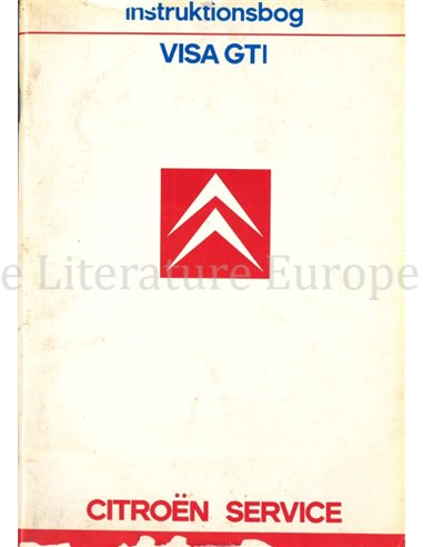 1986 CITROËN VISA GTI INSTRUCTIEBOEKJE DEENS