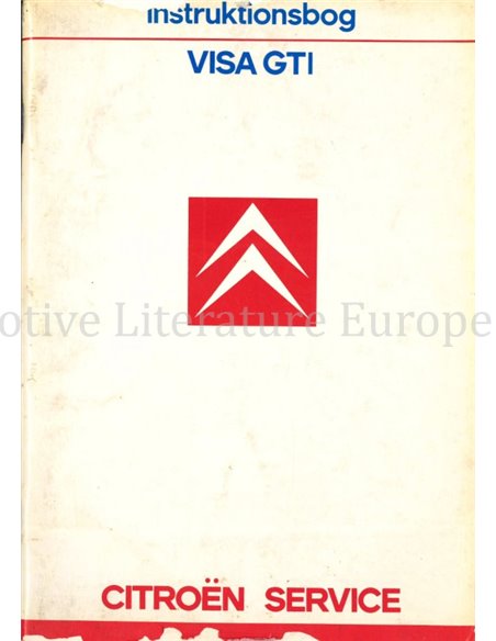 1986 CITROËN VISA GTI INSTRUCTIEBOEKJE DEENS