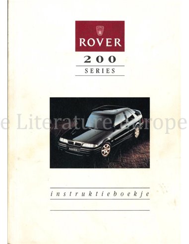 1993 ROVER 200 BETRIEBSANLEITUNG NIEDERLANDISCH