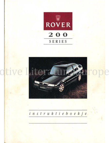1993 ROVER 200 OWNERS MANUAL DUTCH