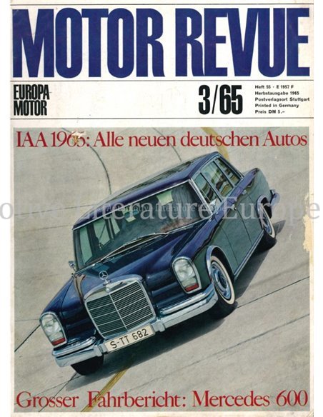 1963 MOTOR REVUE JAHRBUCH 55 DEUTSCH