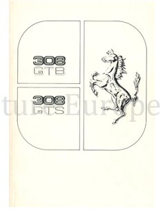 1977 FERRARI 308 GTB / GTS OWNERS MANUAL