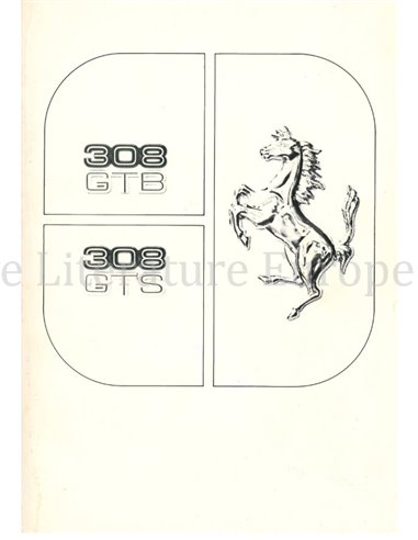 1977 FERRARI 308 GTB GTS INSTRUCTIEBOEKJE 