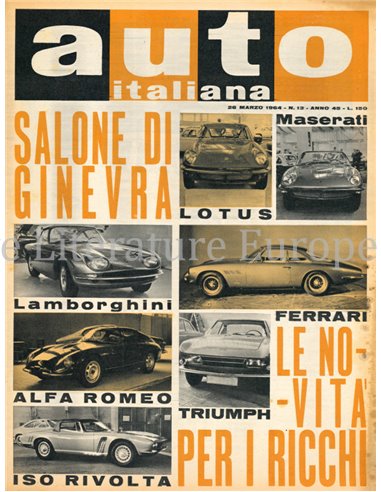 1964 AUTO ITALIANA MAGAZINE 13 ITALIAN