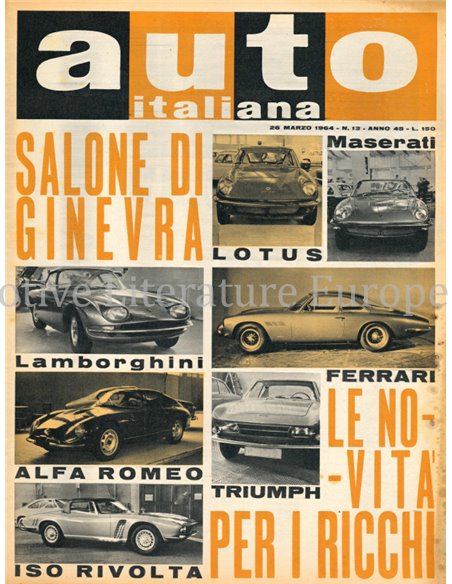 1964 AUTO ITALIANA MAGAZINE 13 ITALIAANS