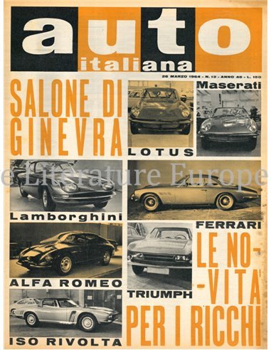 1964 AUTO ITALIANA MAGAZIN 13 ITALIENISCH