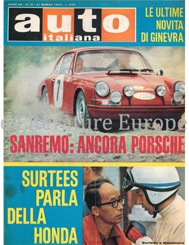 1968 AUTO ITALIANA MAGAZINE 12 ITALIAANS