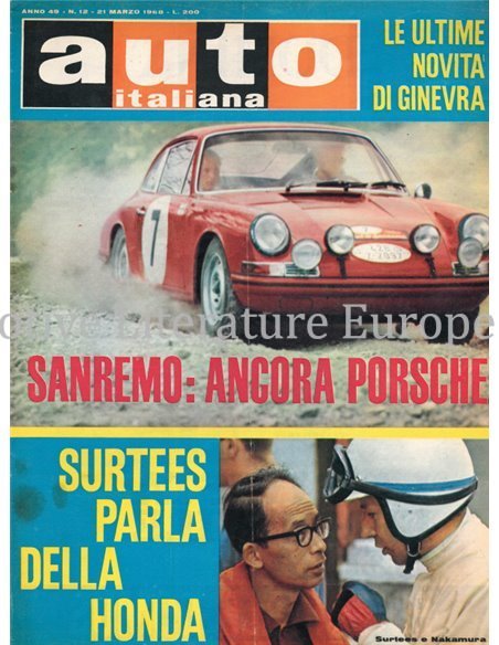 1968 AUTO ITALIANA MAGAZINE 12 ITALIAANS